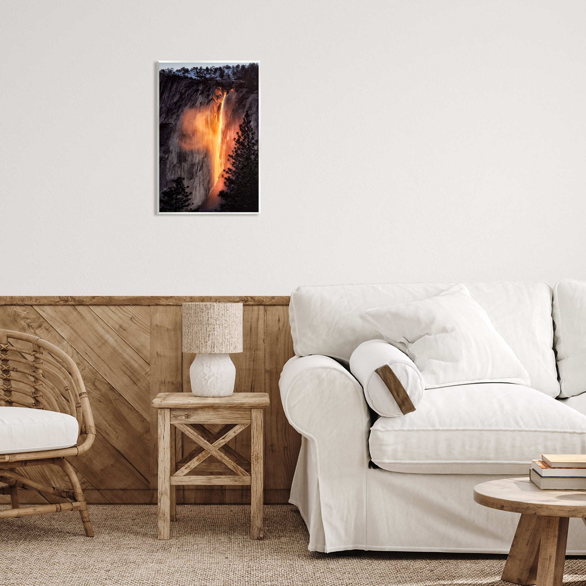 Stupell Industries Horsetail Falls Photography Nature Photography Unframed Art Print Wall Art, 13 x 19