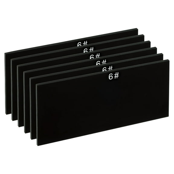 Welding Len Shade 6 Glass 4-1/4"x 2" Hardened Glass Black Darkening Filter Plates Covers, 6 Pack