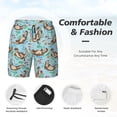 thumbnail image 3 of Balery Cute Otters Bañador para hombre, shorts de playa de secado rápido con entrepierna y forro de compresión-Large, 3 of 6