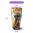 thumbnail image 5 of Hello Fall Rottweiler Football Welcome Autumn with Leaves Pumpkins 30oz Stainless Steel Tumbler Insulated Cup with Lid Rottie Dog Lover Gifts Idea - 00012, 5 of 5