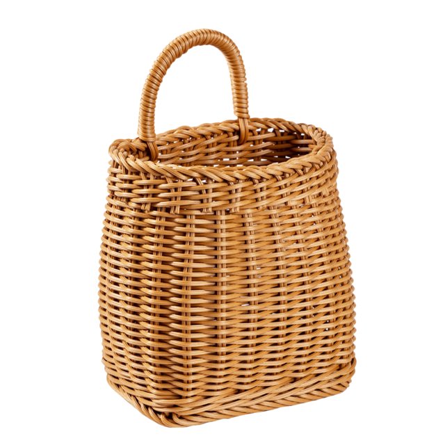 Wall Basket Flower Hanging Vase Baskets Woven Rattan Farmhouse Holder