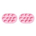 thumbnail image 2 of Ounissouiy Molde de silicona Pascua 10 cavidad huevo pastel molde DIY hornear Chocolate hielo bandeja Halloween hornear rosa 2piezas Ounissouiy CBP066275, 2 of 6