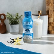 Quest Protein Milkshake, Vanilla Flavor, High Protein, Low Sugar, 14fl oz, 4 Count