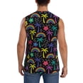 thumbnail image 4 of Kdxio Colorful Palms for Men's Muscle T-shirt,Sleeveless for Workout Running Athletic Gym Lounge Casual, 4 of 7