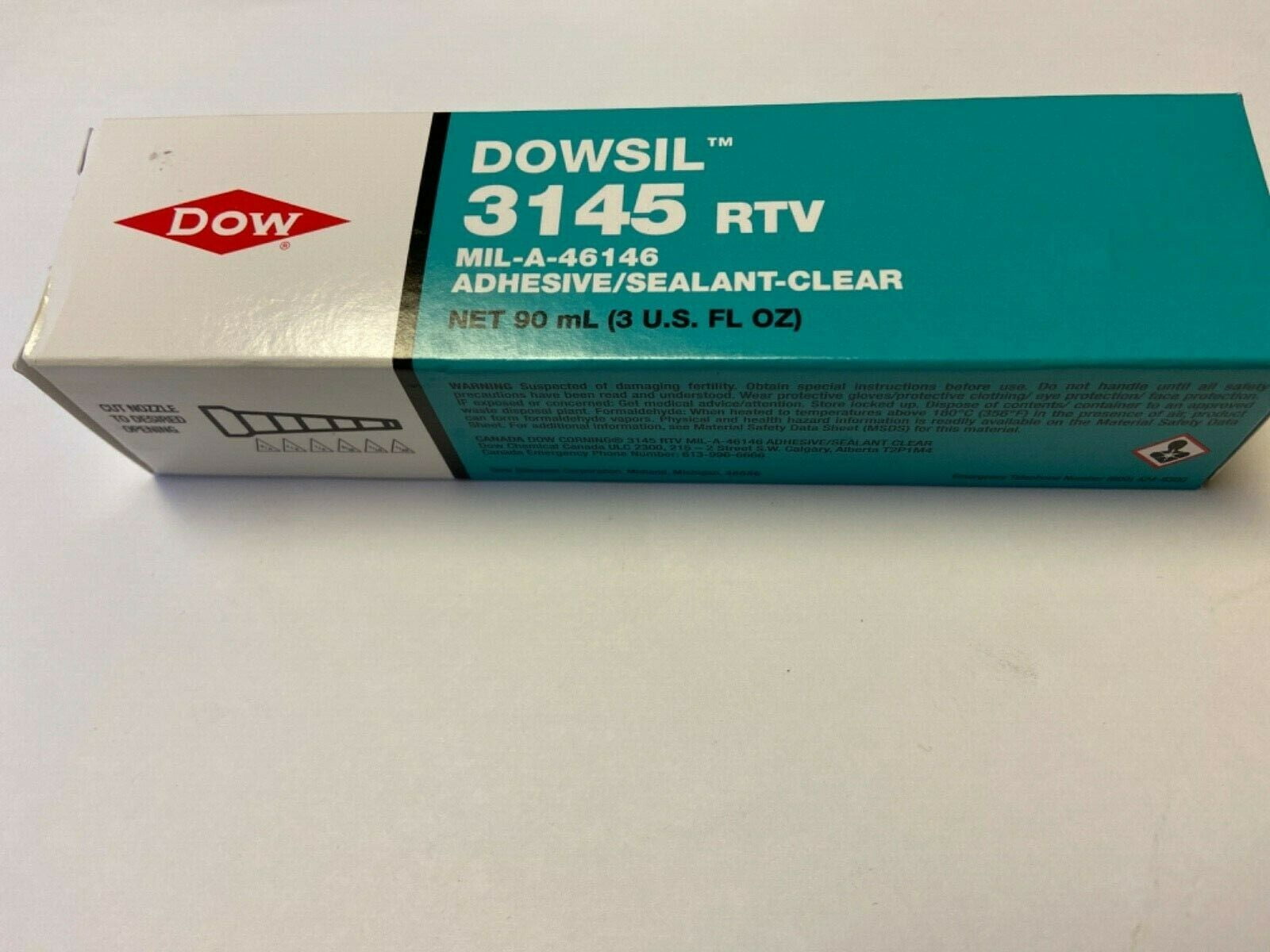 NEW DOWSIL 3145 RTV Adhesive SealantClear 90 ml (3 oz) TubeFree (EXP 5/7/21)