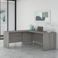 thumbnail image 7 of BBF L-Shaped Engineered Wood Studio Desk with Storage, Platinum Gray, 7 of 7