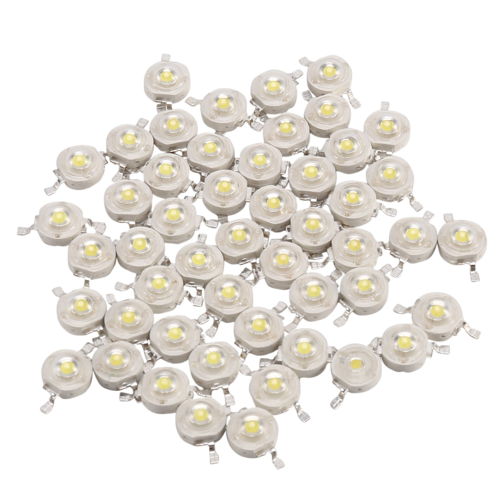 50pcs High Power 1W White SMD LED Diode Beads Ultra Bright LED Chip Lamp 6000K 