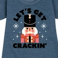 thumbnail image 3 of Instant Message - Lets Get Crackin Nut Cracker Christmas - Toddler & Youth Girls Fleece Dress, 3 of 6