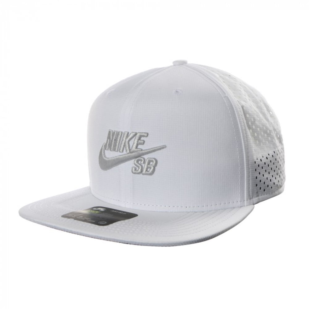 kiezen Hedendaags functie Nike SB Snapback Hat Cap White Grey Perf 629243-102 - Walmart.com