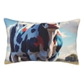 thumbnail image 1 of Fotbe Colorful Cow Pasture Funda de Almohada Decorativa Estilo Occidental, Lujo en Algodón, Fundas para Almohadas King, Cojín Estampado para Decoración del Hogar-16"x24", 1 of 6