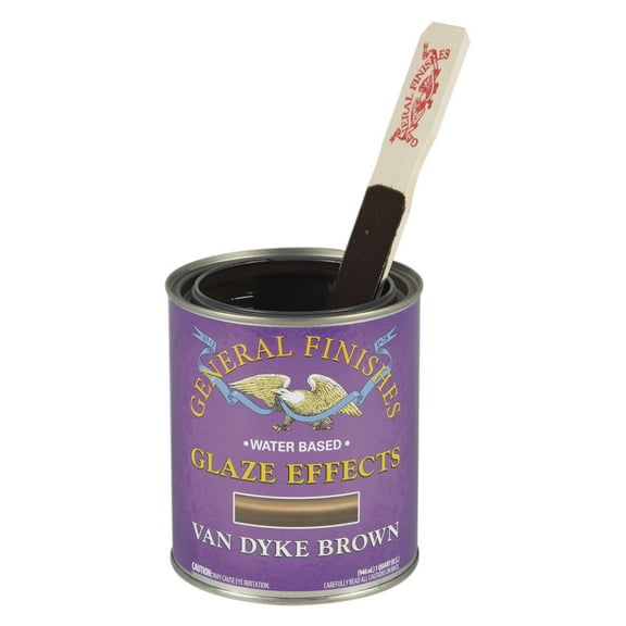 General Finishes GF-VDB- 1 Quart Interior Glaze Effects Water Base Wood Stain - Brown