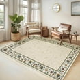 thumbnail image 3 of Garvee 8x10 Modern Bordered Area Rugs Floral Print Rug, Ultra-Soft Low Pile Non Slip Carpet Washable Stain Resistant Rug for Living Room Bedroom Home Office, Beige, 3 of 8