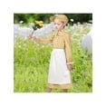 thumbnail image 5 of Girls Dress 3 Piece Set Apron Bonnet Pioneer Costume Floral Peasant Retro 5 Years, 5 of 9