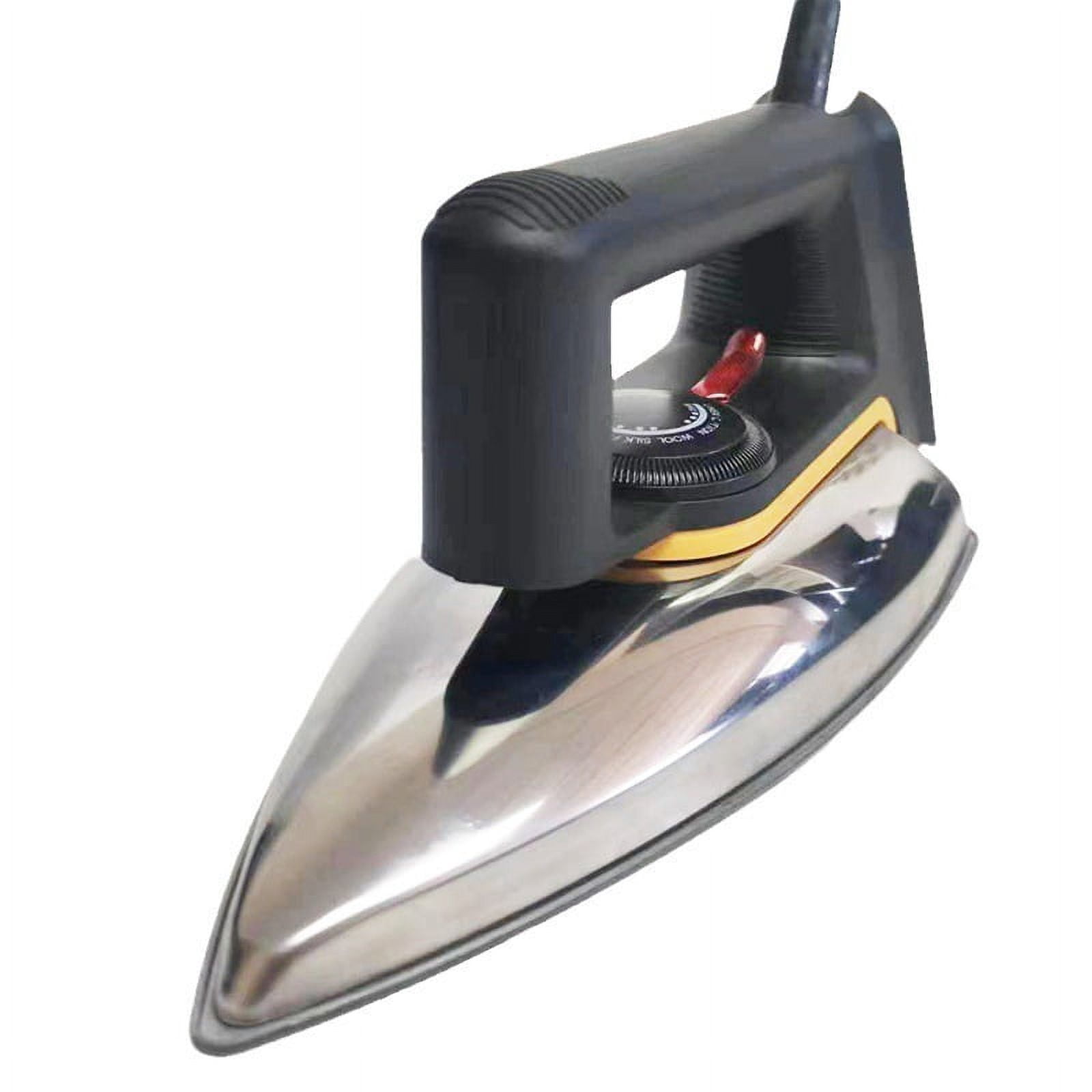 Classic Electric Dry Iron for Wrinkle Removal, 1000W High-Power Industrial Iron for Tailors and Crafters, Retro Design