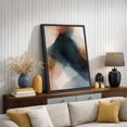thumbnail image 4 of Framed Canvas Print Blue Abstract Wall Art Modern Decorative for Living Room Bedroom - 16"x24" BLACK, 4 of 8