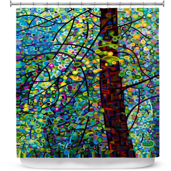 Shower Curtains 70" x 93" from DiaNoche Designs by Mandy Budan - Pine Sprites