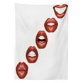 thumbnail image 3 of Ambesonne Kiss Tablecloth Rectangular Table Cover, Vivid Full Red Lips Feminine, 52"x70", Burgundy Vermilion, 3 of 4