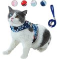thumbnail image 2 of Correa para mascotas, arnés de pecho para gato estilo chaleco cómodo antigolpes, chaleco para mascotas de malla suave reflectante ajustable (azul L) BRI  Rojo Verde, 2 of 5