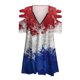 thumbnail image 5 of Verano de las mujeres con cuello en v cremallera impresa sin tirantes sexy manga corta tops camisa blusa pulóver Pompotops  hkajfhjk469746, 5 of 5