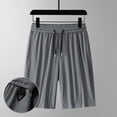 thumbnail image 2 of FUZHIQ Men's Gym Shorts with Pockets Elastic Waistband Boxer Shorts Classic-Fit Summer Walking Shorts Pull-On Knit Shorts with Pockets Daily Wear,L, 2 of 4