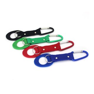 5PCS Durable Silicone Water Bottle Holder Clip Hook Carrier with Carabiner  attachment & Key Ring, Fits Any Disposable Water Bottles for Outdoor