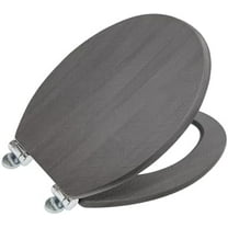 Toilet Seat, Round Toilet Seat, Soft Close Toilet Seat with Alloy Hinges Set, Easy to Clean and Install,Wood Toilet Seat Scratch Restitant, Dark Grey$$Tools & Hardware Other