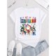 thumbnail image 2 of Cozy Christmas Graphic Print Women's Fashion T-Shirt - Medium Stretch Knit Fabric, Round Neck, Short Sleeve, Comfortable Summer Top for Casual, 2 of 6