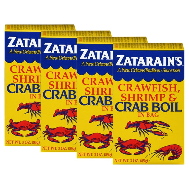 (4 pack) Zatarain's Crab Boil Boilin Bag, 3 oz Mixed Spices