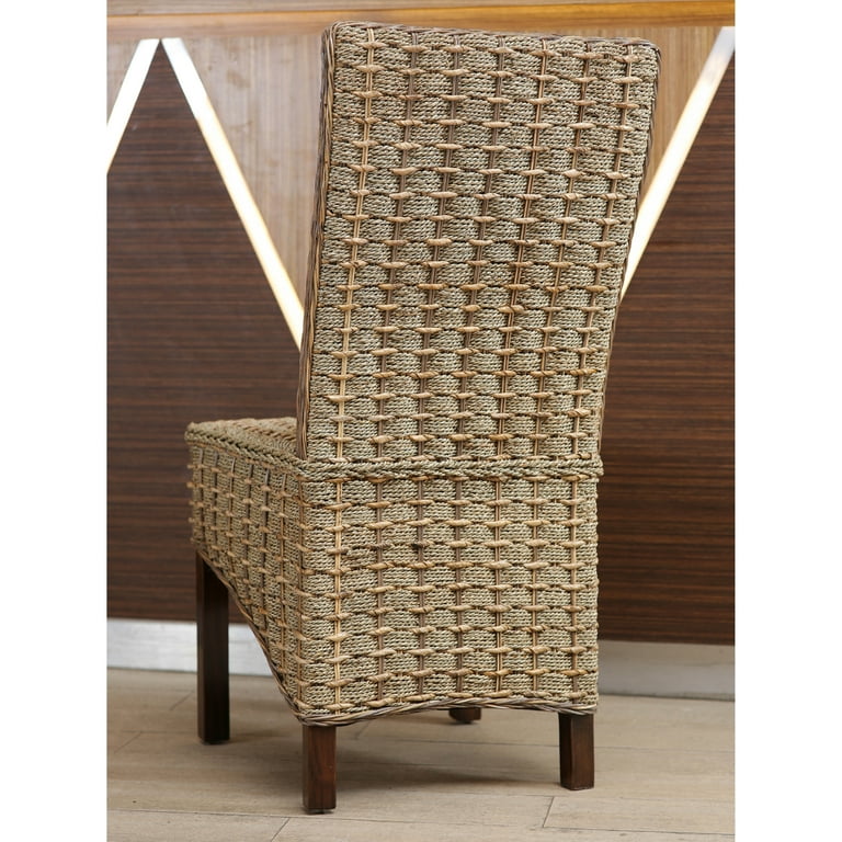 International Caravan Set of Two Bayu Banana & Seagrass Dining Chairs International Caravan Set of Two Bayu Banana & Seagrass Dining Chairs