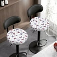 thumbnail image 3 of ZIATUBLE Butterfly Bar Stool Cover Cushion Stretch Circle Chair Slipcover 12"-14" Foldable Stool Seat Cover Protector 2 Packs with Elastic Bottom Slipcover Replacement Accessories Indoor, 3 of 6