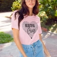 thumbnail image 2 of XCHQRTI Heart Tshirt for Women Graphic Tee Tops Beautiful Crazy Love Letter Printed Casual Short Sleeve Concert Shirts, 2 of 5