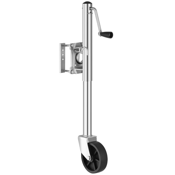 Trailer Jack with Wheel,1000 lbs Load Capacity,Heavy Duty Swivel Boat Trailer Jack with PP Single Wheel&Ergonomic Handle,10-"Lift,Fit for RVs,Boats,Horse Trailers,Utility Trailers