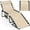 Beige, variant on Costway 1 PCS Oversize Folding Chaise Lounge with Adjustable Backrest Detachable Pillow Pocket Beige