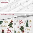 thumbnail image 6 of Shower Curtain 72"W x 84"L Vintage Christmas Trees Snowflakes Pattern Fabric Shower Curtains Set with Hooks Water Repellent Bathroom Curtains Machine Washable Bathroom Accessories, 6 of 7