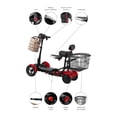 thumbnail image 7 of 4 Wheels Electric Battery Power Scooter, LED Lights, Up to 20 Miles - Red, 7 of 7