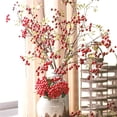 thumbnail image 3 of TETOU 4pcs 70cm Fall Artificial Berry Stems with leaves Fake Berries for Home Autumn Thanksgiving Christmas Decoration, 3 of 7