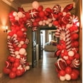 thumbnail image 1 of Jinsinto kit Arche Guirlande de Ballons de Noël 144 Pcs avec Ballons Bonbons Rouges et Blancs Boîte Cadeau Ballons Étoiles Rouges pour Décorations de Fête de Noël, 1 of 5