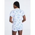 thumbnail image 4 of Joyspun Women's Dreamy Soft Collection Notch Collar Top and Shorts Pajama Set, 2-Piece, Sizes XS-3X, 4 of 7