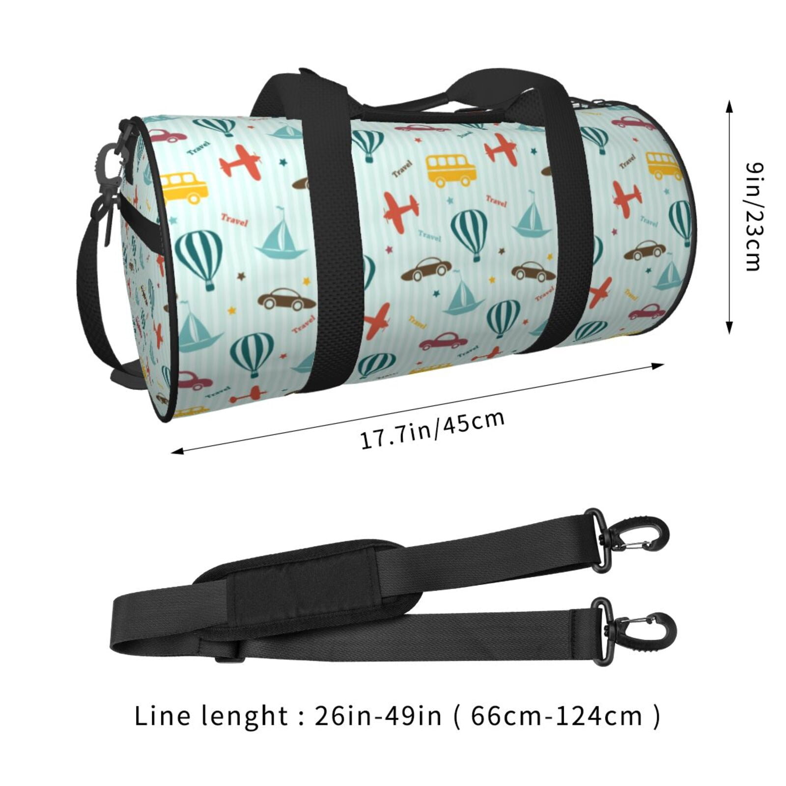 Vsdgher Transport Travel 45L Foldable Duffel Bag, Sports Gym Bag,Overnight Bag, Portable Weekender Bag for Airplanes