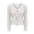 thumbnail image 3 of yunLCZ Ladies Blouse Everyday Low Price V Neck Long Sleeved T Shirt Loose Button Top Office casual blouse with leggings, 3 of 7
