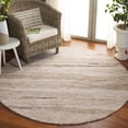thumbnail image 2 of SAFAVIEH Ebony Makayla Distressed Area Rug, Brown/Ivory, 6' x 6' Round, 2 of 7