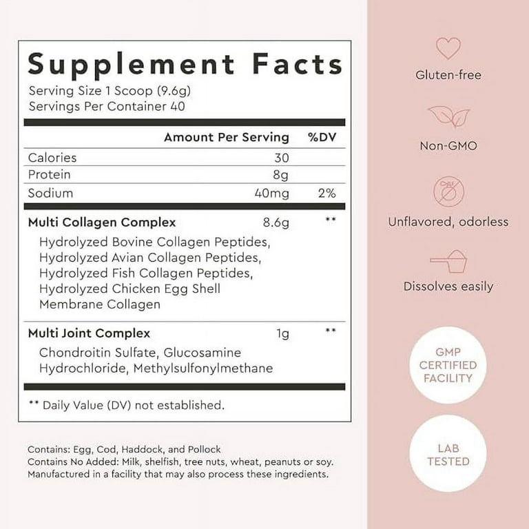 Alaya Naturals Multi Collagen Powder, 13.55 oz (40 servings)
