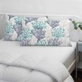 thumbnail image 4 of Teal Blue Grey Coral Coastal Pillow Covers 16"x24", Summer Beach Seaside Nautical Soft Brushed Microfiber Breathable Throw Pillow Covers, Pillowcase with Zipper for Couch Sofa Bedroom Living Room, 4 of 9