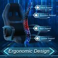 thumbnail image 3 of YRLLENSDAN Office Gaming Chairs Ergonomic Office Chair w/ Lumbar Support Armrest PU Leather Adjustable Height Computer Gaming Chair Gaming Desk Chair Gaming Computer Chairs for Adults, Black, 3 of 7