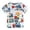 White, variant on XEGLSBU Toddler Boys Short Sleeve Shirts 5T Summer Toddler Boys Girls Short Sleeve Cartoon Prints T Shirt Tops Clothes White Size 4-5 Years