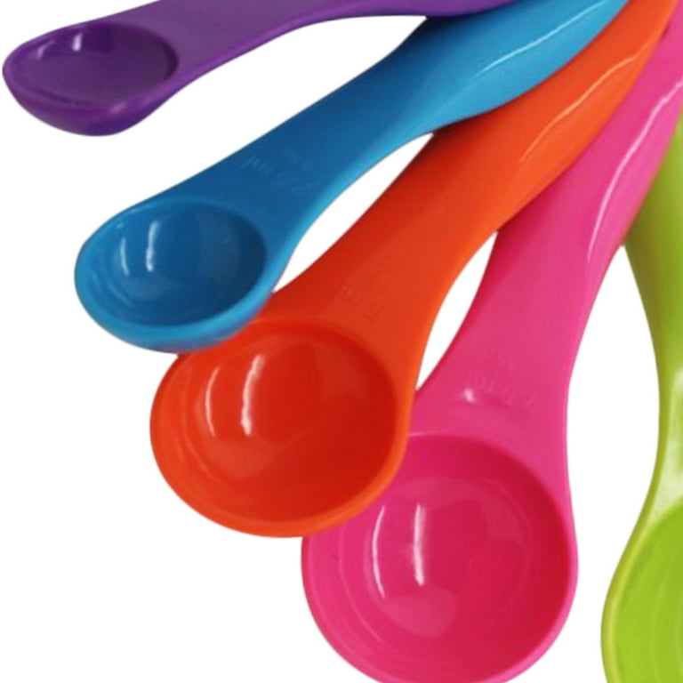 5-piece Set Plastic Measuring Spoons Contains Teaspoons Tablespoons Mixed  Color Baking Tools