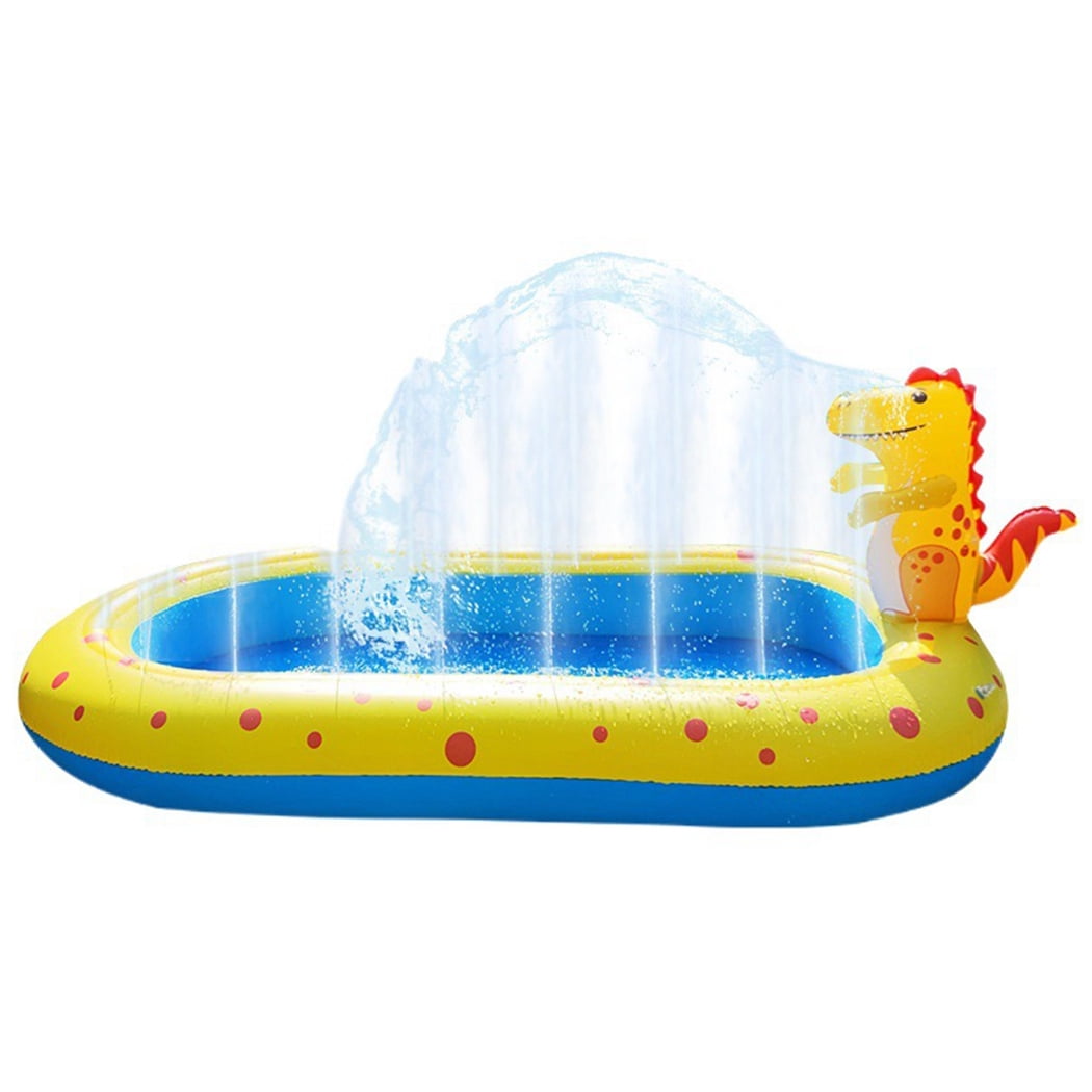 Inflatable Swimming Pool Plastic Dino Pool Toy Pool Sprinkler Fountain