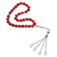thumbnail image 1 of Islamic Prayer Rosary Red Muslim Holding Rosary Durable Agate for Decoration, 1 of 5