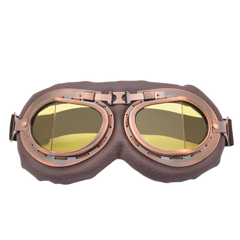 Vintage Motorcycle Goggles Adult Unisex Eyewear Aviator Glasses Windproof 