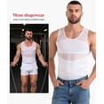 thumbnail image 3 of MANIFIQUE Mens Compression Shirt for Gynecomastia - Slimming Undershirts Body Shaper Vest Mesh Shapewear Workout Tops, 3 of 7
